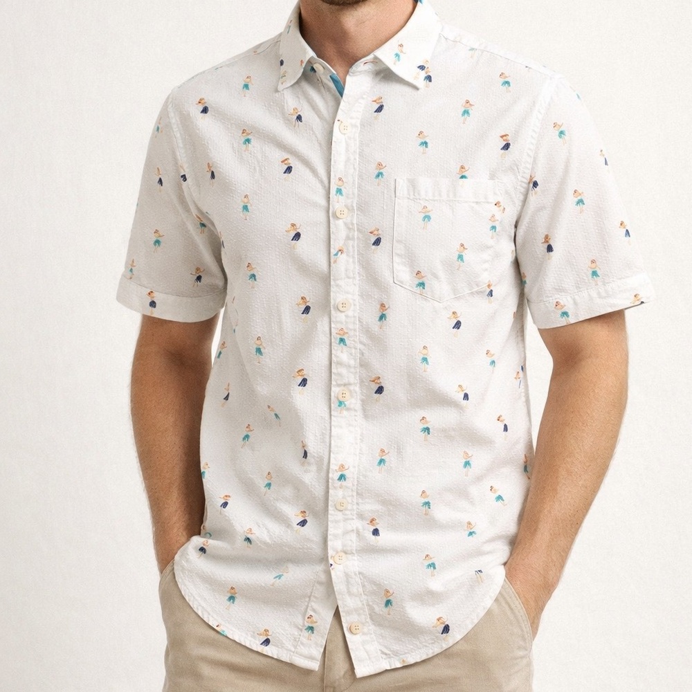 Tommy Bahama Mens Hula Oasis Camp Shirt short sleeve sz Small
